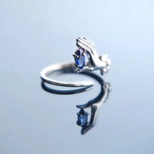 サファイア　リング　マーキス　silver925 指輪 九月のブルーサファイア/マーキスリング/sv925 指輪・リング yz