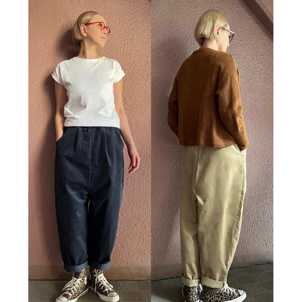 RATAさん　コットンリネン　バルーンパンツ CAMBIO(カンビオ)】コットンリネンストライプバルーンパンツ(CMB