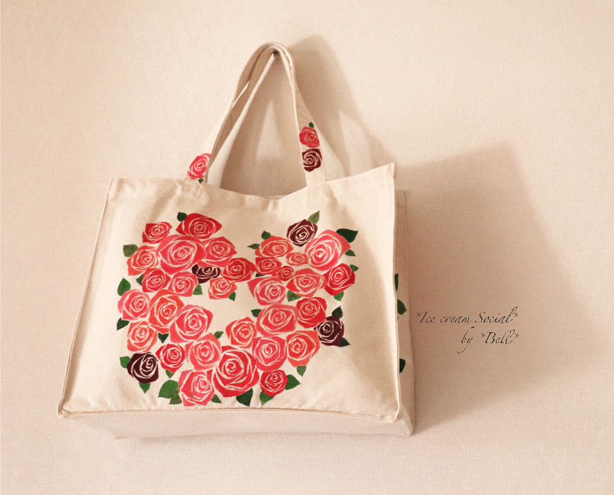 手描きバッグ＊Rose