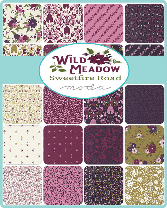 USAコットン moda mini charm 42枚セット WILD MEADOW 2枚目の画像