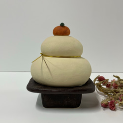 鏡もち（大）（金）　Ｏ-405-2　陶製　/Kagami mochi/鏡餅 6枚目の画像