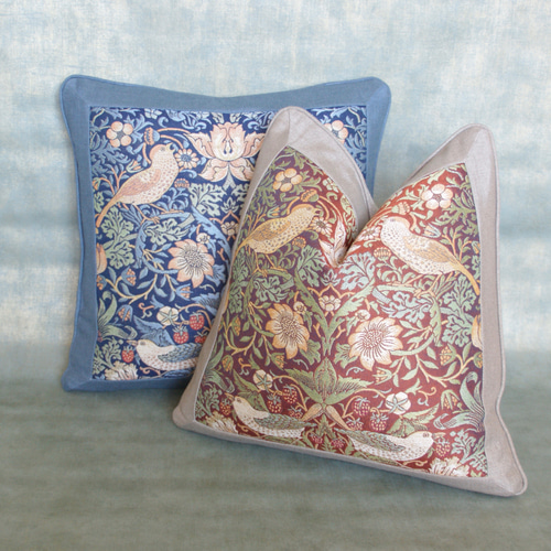 ウィリアムモリス【クッションカバー45x45cm】（送料無料）いちご泥棒