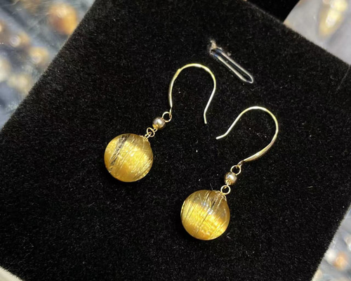 天然無処理　ラリマー 丸玉ピアス k18 No777 天然無処理 ラリマー 丸玉ピアス k18 No777 天然無処理 ラリマー