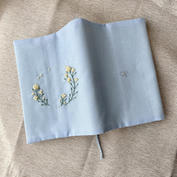 【人気No.3】販売10* 菜の花の花言葉【小さな幸せ】刺繡ブックカバー（サイズ変更も可能です） 7枚目の画像