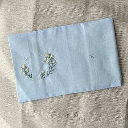 【人気No.3】販売10* 菜の花の花言葉【小さな幸せ】刺繡ブックカバー（サイズ変更も可能です） 4枚目の画像