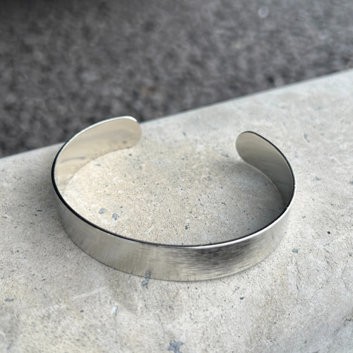 ◯シルバーバングル、モダン　Ｓ12 12mm幅 シルバーバングル フラットバングル ブレスレット メンズ