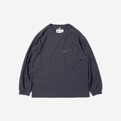 TMCAZ LS PocketTee [雾灰色] 廓形長袖雙層口袋T恤 100%棉 第19張的照片