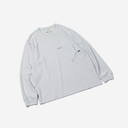 TMCAZ LS PocketTee [ミストグレー] オーバーサイズ ロングスリーブ ダブルポケットTシャツ 綿100% 11枚目の画像