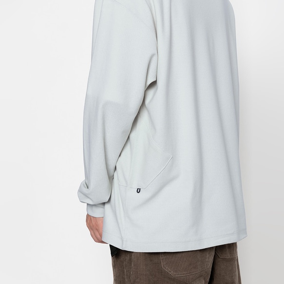 TMCAZ LS PocketTee [雾灰色] 廓形長袖雙層口袋T恤 100%棉 第3張的照片