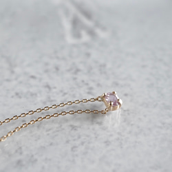 [October] Pink tourmaline oval necklace [P109K10(PT)] 5枚目の画像