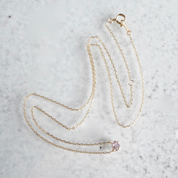 [October] Pink tourmaline oval necklace [P109K10(PT)] 6枚目の画像