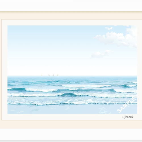 A4サイズ「湘南の海」 絵画 hiroma2 通販 14625572｜Creema(クリーマ