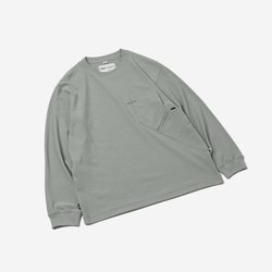 TMCAZ LS PocketTee [藻绿色] 廓形長袖雙層口袋T恤 100%棉 第12張的照片