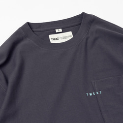 TMCAZ LS PocketTee [チャコール] オーバーサイズ ロングスリーブ ダブルポケットTシャツ 綿100% 10枚目の画像