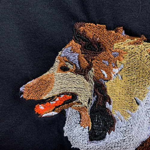 うちの子刺繍 シェルティ 逃げ込める オーダーメイド