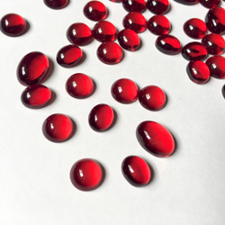 【14個】ガラスカボションアソート＊レッド＊3種ミックス 2枚目の画像