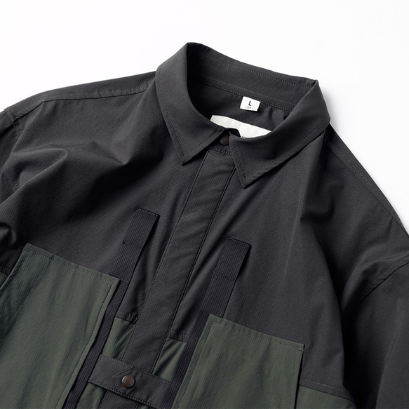 TMCAZ 4way Stretch Work Shirt Jacket 綠色 輕質四面彈工裝襯衫夾克 户外山系 第14張的照片