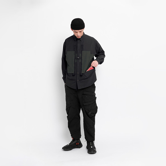 TMCAZ 4way Stretch Work Shirt Jacket 綠色 輕質四面彈工裝襯衫夾克 户外山系 第8張的照片