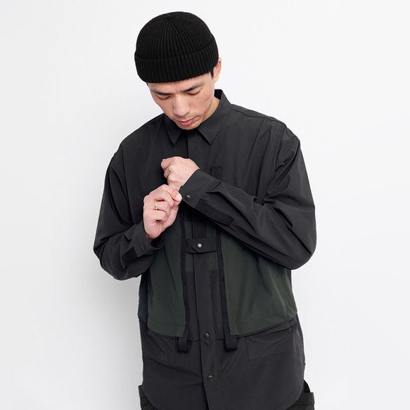 TMCAZ 4way Stretch Work Shirt Jacket 綠色 輕質四面彈工裝襯衫夾克 户外山系 第4張的照片