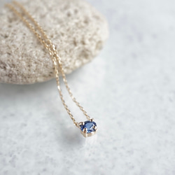 [September] Sapphire oval necklace [P109K10(SP)] 2枚目の画像