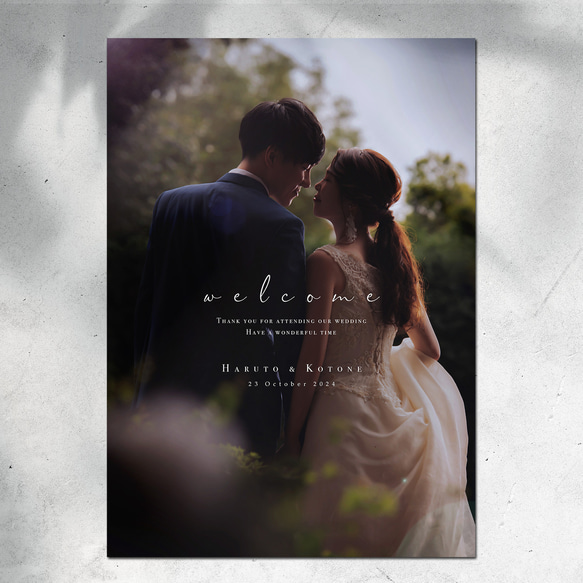 ウェルカムボード 結婚式 写真入りポスターパネル印刷　#37 1枚目の画像