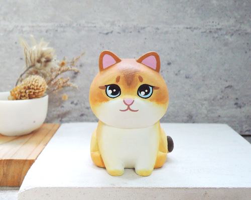 猫の顔 立体アート 約20cm まるまるねこ　アーティスト作品 猫の顔 立体アート 約20cm まるまるねこ アーティスト作品 猫の