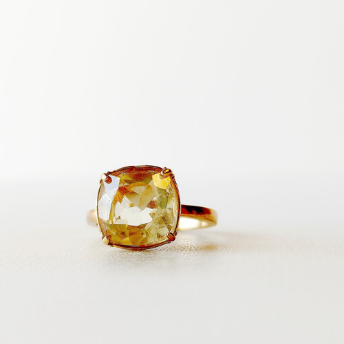 レモンクォーツ リング レモンクォーツリング 天然石 リング 大粒