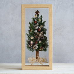 クリスマスツリー・ドライフラワー・フレーム（XS-001）クリスマスツリー　プリザーブドフラワー 3枚目の画像