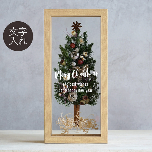 クリスマスツリー・ドライフラワー・フレーム（XS-001）クリスマス