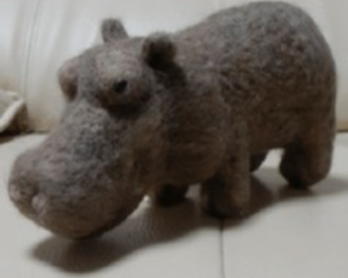 羊毛フェルト カバ 羊毛フェルト Kingこうた 通販 14626307｜Creema