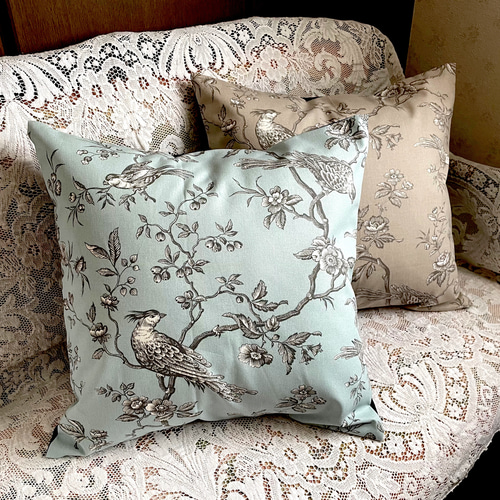 ※maki様おまとめオーダー※フランスアンティーク　トワルドジュイ　クッション maki様おまとめオーダー※フランスアンティーク トワルドジュイ