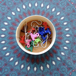 配件圓盒 ☺︎Kogin 刺繡 Kobako ☺︎獨一無二的商品 第13張的照片