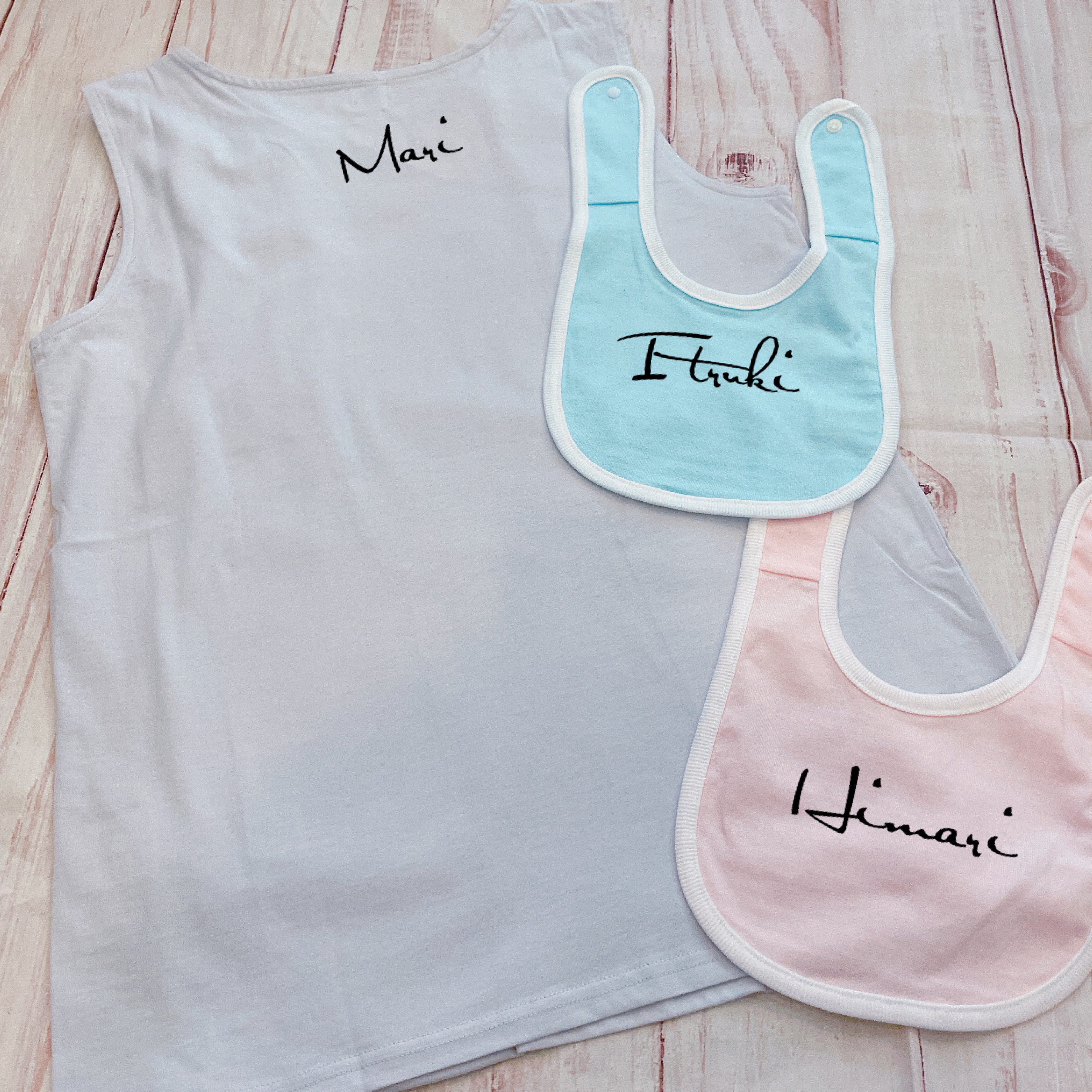 冷感！暑いから救う！モータンの授乳タンクトップと赤ちゃんスタイの名入れセット@しらさぎふれあい助産院