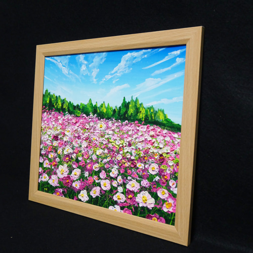 油絵 絵画 コスモス畑【色紙】 絵画 HR 通販 14626713|Creema 油絵 絵画 コスモス畑【色紙】 絵画 HR 通販 14626713|Creema