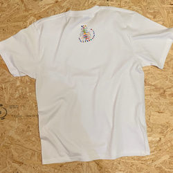 紋付Tシャツ／襟下紋付カラフルタイガー【受注生産】 6枚目の画像