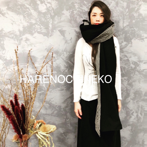 再販】「4WAY」2ｍ大判アンティークリネンマフラー ショール ストール