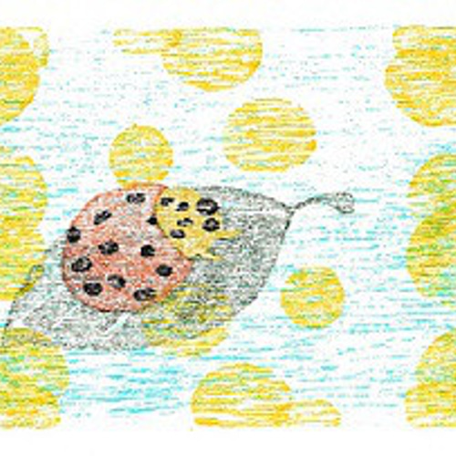 小さな額絵・てんとう虫／880 版画 hiro 通販 14627084｜Creema