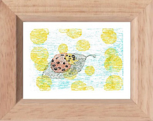 希少絵画！運気アップ【てんとう虫】美しい線画－宇宙に1つだけ