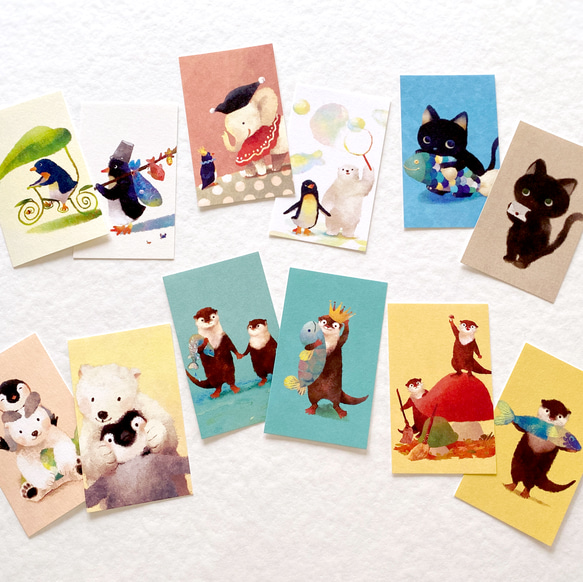 メッセージカード［ペンギンBセット］10枚(2柄×5枚)入り 5枚目の画像