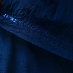 刺繡襯衫燈籠袖/海軍藍/三河紡織 第6張的照片