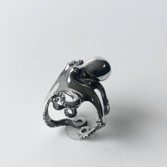指に巻きつく蛸(指輪) silver 1枚目の画像
