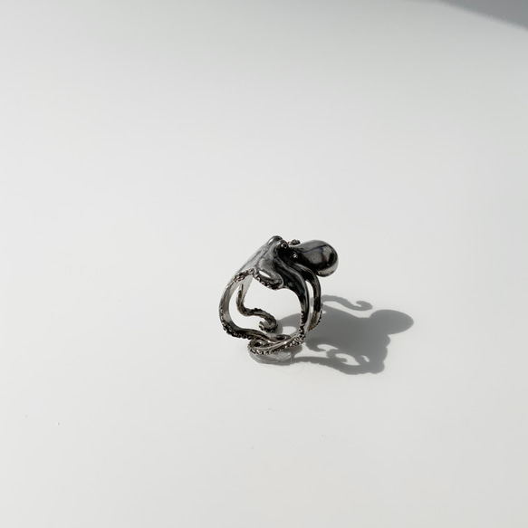 指に巻きつく蛸(指輪) silver 7枚目の画像