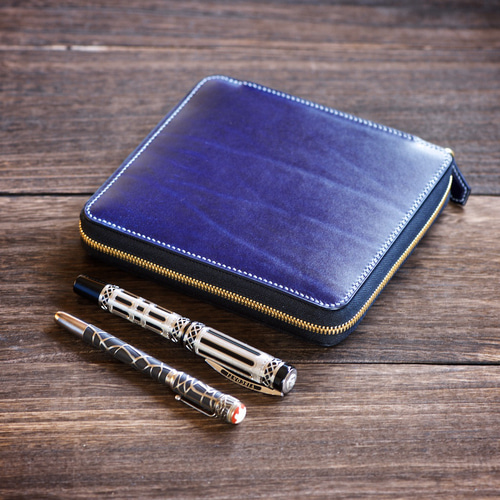 ラウンドファスナー万年筆ケース 7本挿し カラーオーダー ペンケース