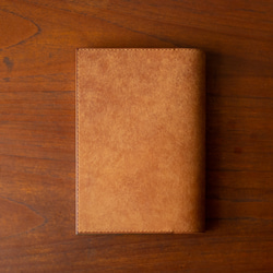 【秋季限定】手帳・ノートカバー　コニャック×オリーブグリーン-秋の七草-（Ａ６／Ｂ６／Ａ５） 4枚目の画像