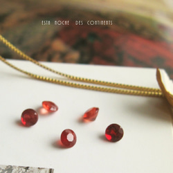 希少な 天然石、宝石質 赤い アンデシン◆シルバー ロジウム K10 ゴールド リング◆メタルの色とサイズを選べます 2枚目の画像
