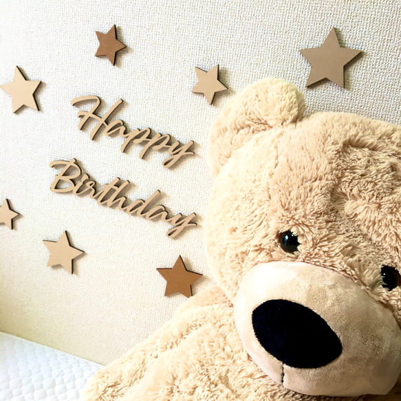 クマの風船ケーキトッパー　誕生日　Birthday　ケーキトッパー　くま　ケーキ飾りつけ　１歳 5枚目の画像