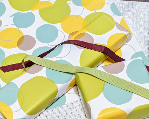 シトラスカラー ドット柄 水玉模様 ラッピングペーパー ／ 包装