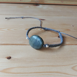 マクラメブレスレット（天然石オーバル） 10枚目の画像