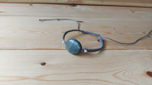 マクラメブレスレット（天然石オーバル） 10枚目の画像