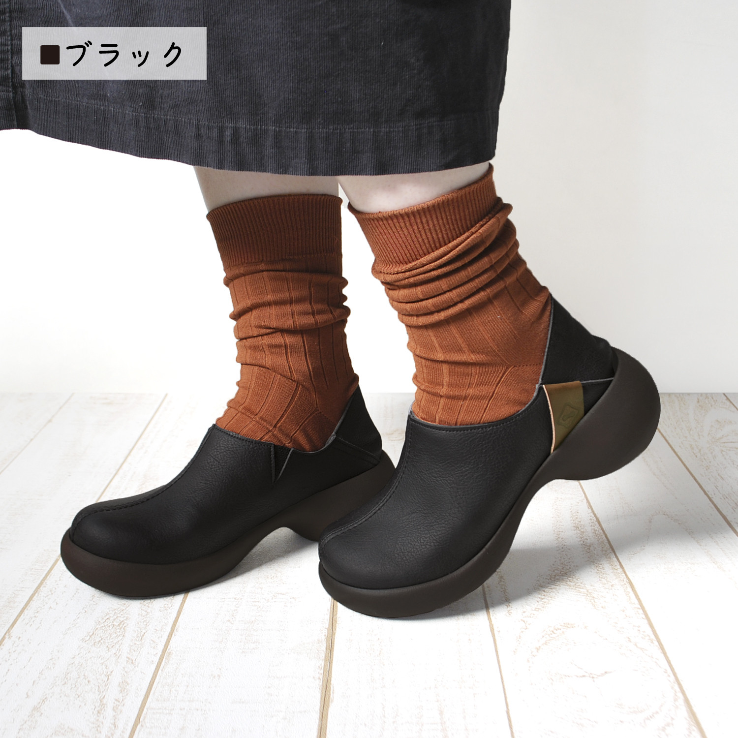 2way かかとが踏めるスリッポン RegettaCanoe -リゲッタカヌー- CJES-6136 エッグシューズ